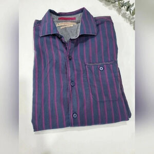 Tommy Bahama Small‎ Island Modern Fit Striped Cotton/Silk Lined L Sleeve Button